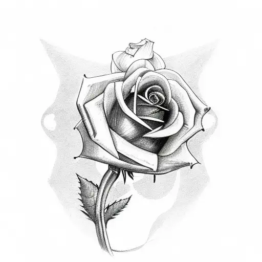 Brass Knuckles With A Rose In The Background