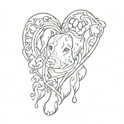 A Heart And A Dog Paw