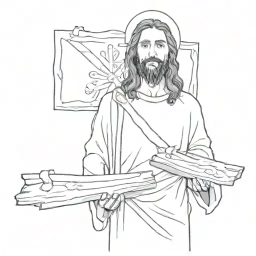 Jesus Holding A Sign That Says The Gallery