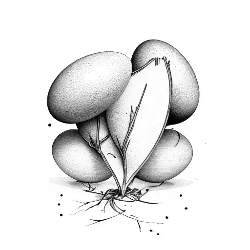 Two Birds And Two Eggs In A Tree