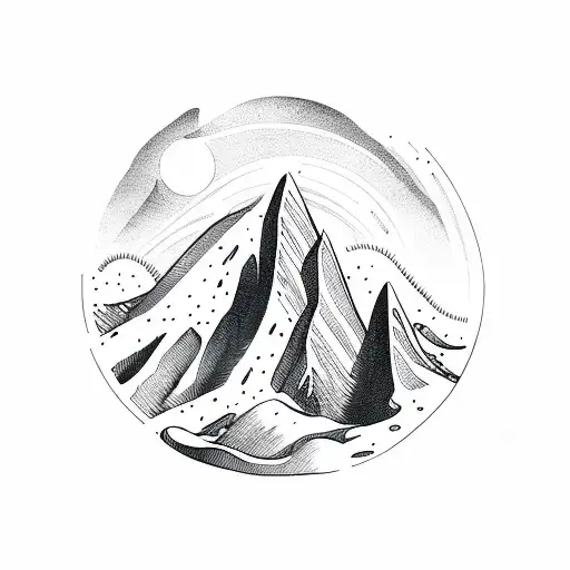 Mountains Scandinavia Moon