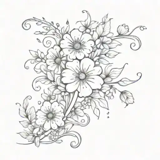 Semicolon Flowers Blooming