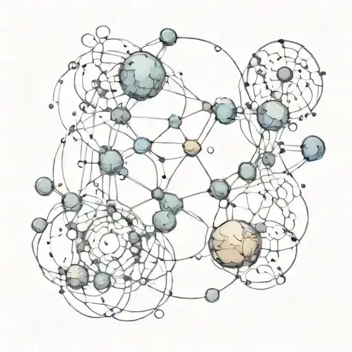 Bipolar Molecule And Watercolor Background