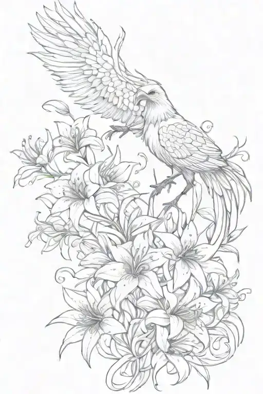 Phoenix And Spider Lilies