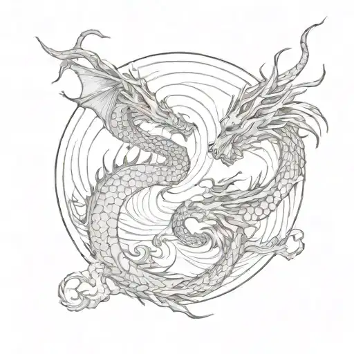 Ying Yang Dragon Wrapped