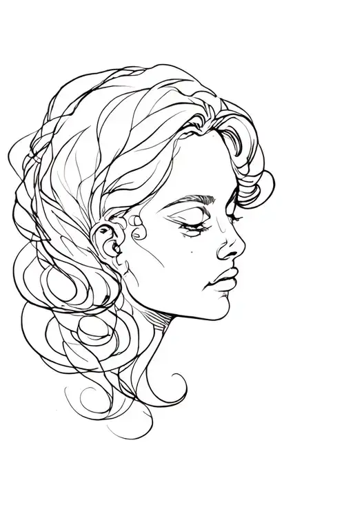 Fine Face Line In Profile