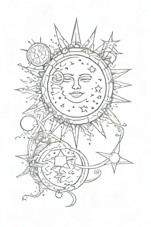 World Sun Moon Stars