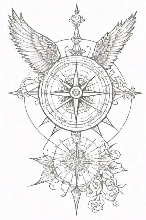 Rose Compass Flies Into The Sunset