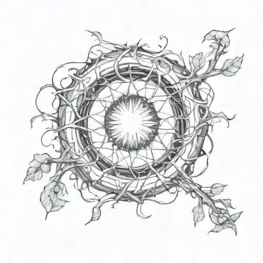 Black Hole With Vines Being Warped