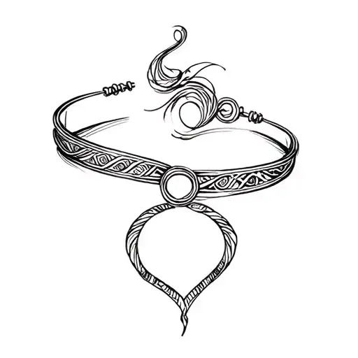 Bracelet Shaped Tattoo Featuring