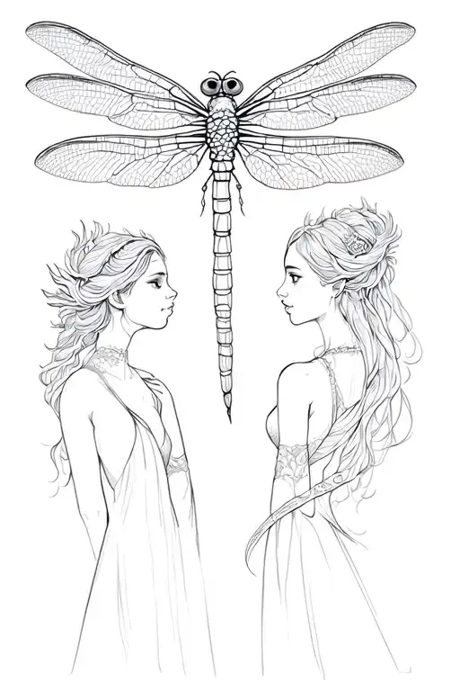 Dragon Fly And Sister