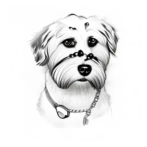 Dog And Owner Sitting