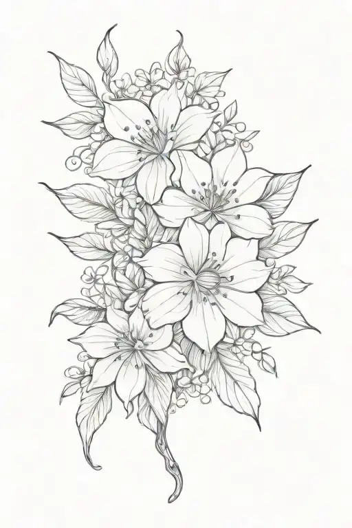 Bible Verse Flower Tattoo Depicting