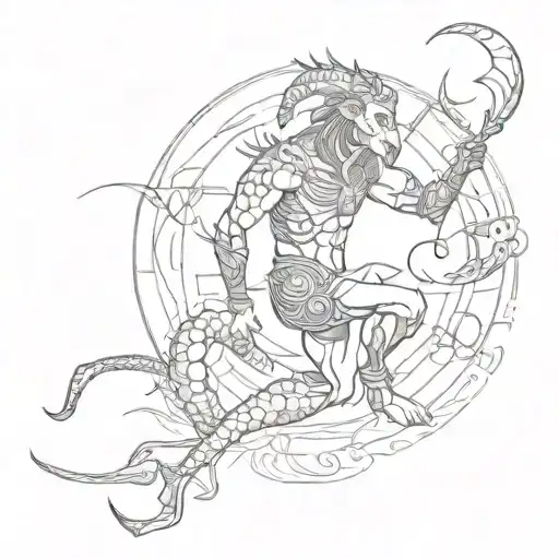 Scorpio Zodiac Greek God Figure