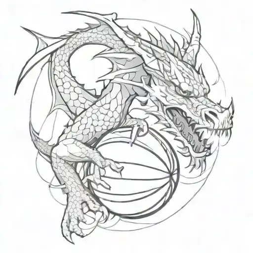 Dragon Turned Into A Basketball