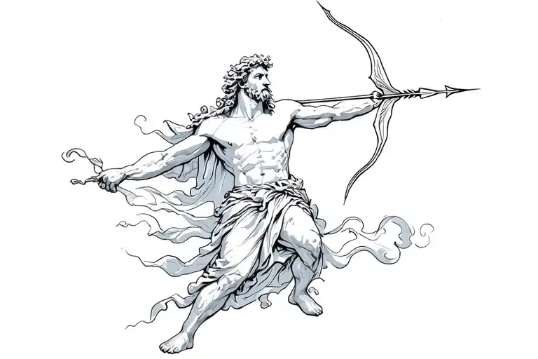Zeus Throwing Arrow
