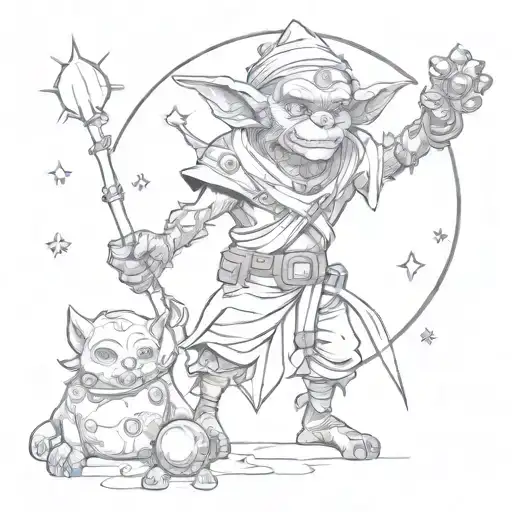 Planets Stars Moon Friendly Goblin Shaman Surrounded