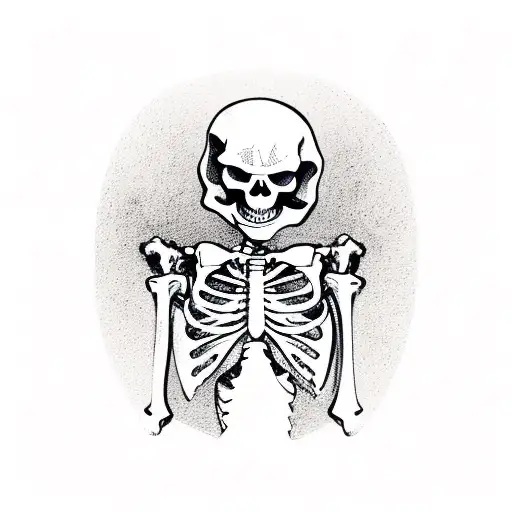Skeleton Holding A Calendar