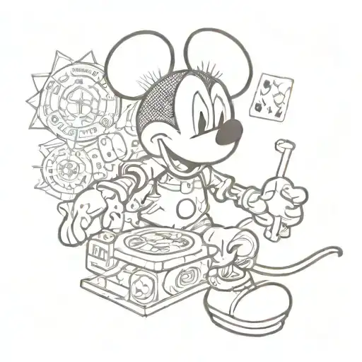 Mickey Mouse Gambling Money Drugs