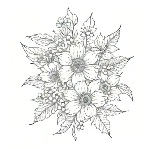 Bouquet Of November And December Birth Flowers