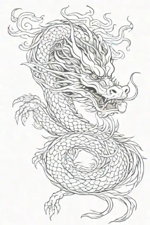 A Chinese Dragon With A Pure Aura Vibrant Colors