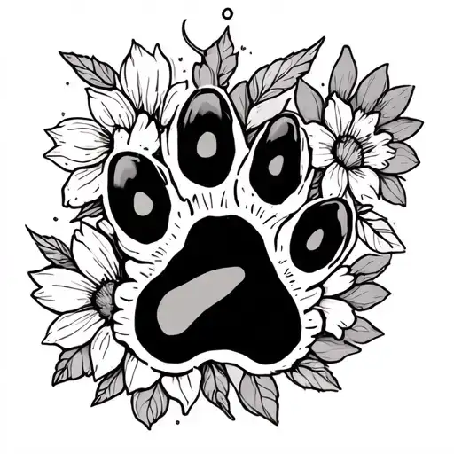 Dog Paw Print Flowers