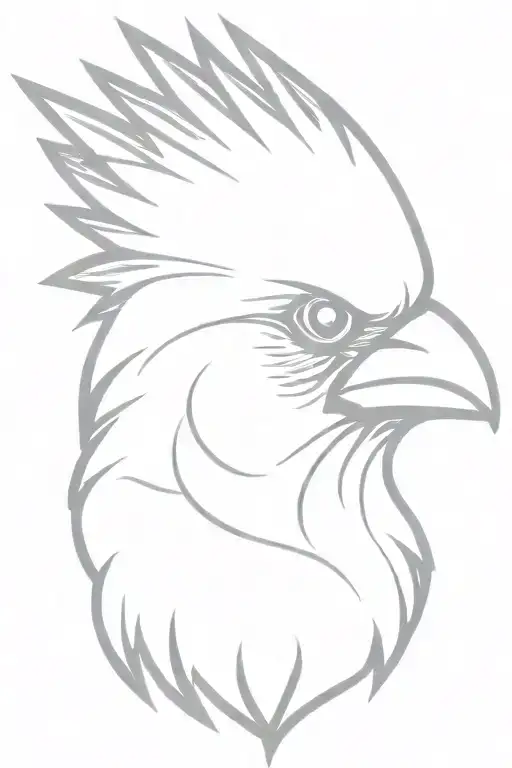 Flaming Cardinal Head Profile