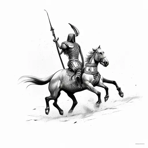 Gladiator Riding A Horse