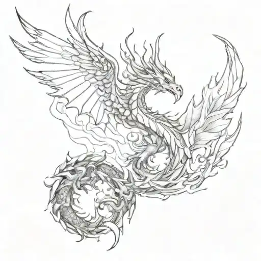 Phoenix And Dragon