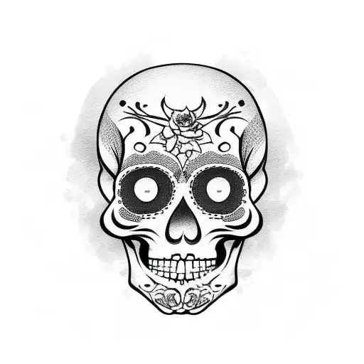 Dia De Los Muertos Guitare Skeleton