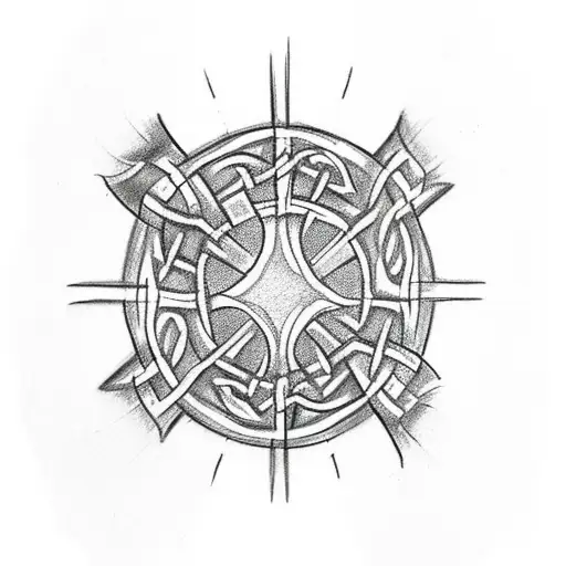 Celtic Style Tattoo Sketch On A Hand
