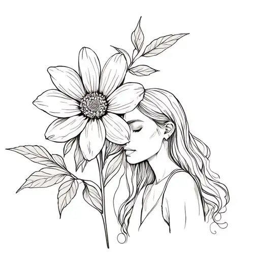 Cosmo Flower With Sister In The Stem