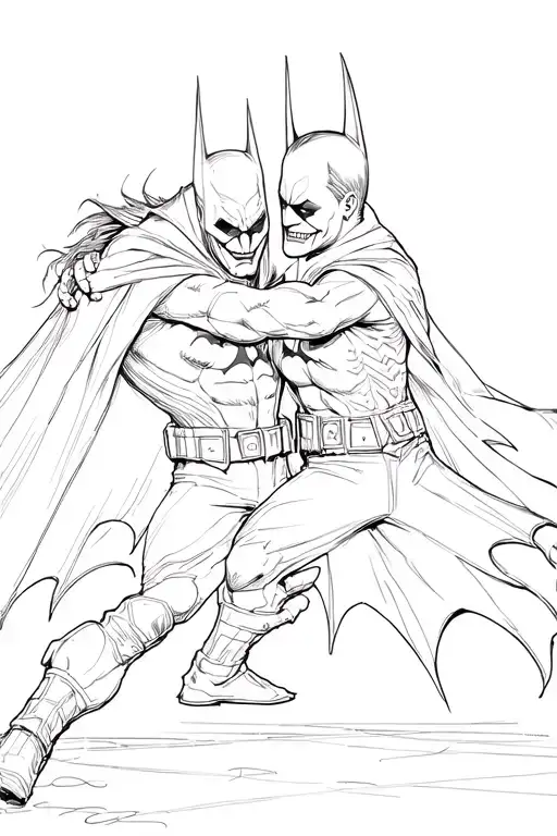 Batman And The Joker Fighting