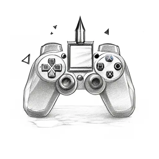 Playstation Controller With A Crown On Top Left