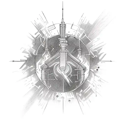 A Welding Torch Creating Sparks And Forming A Beautiful Design