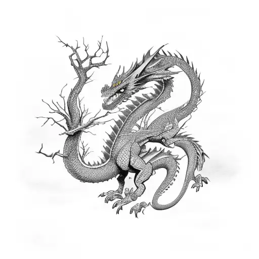 Trees Nature Beauty Dragon