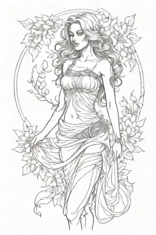 Full Body Aphrodite Realistic Beautiful Girl Shoulder