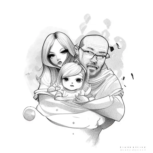 Dad Mom And Baby Girl