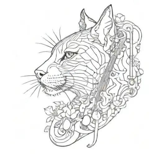 Music And Feline Jaw Open