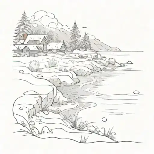 Snow On The Beach Landscape