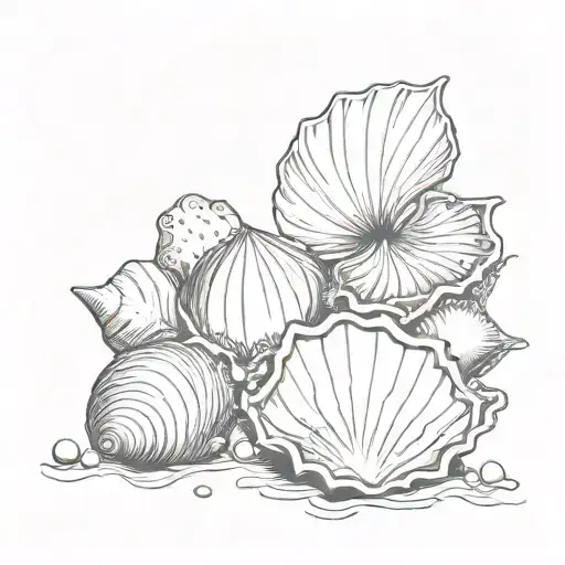 Beach Elements Like Seashells