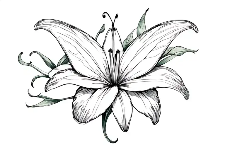 Lily Flower Butterfly