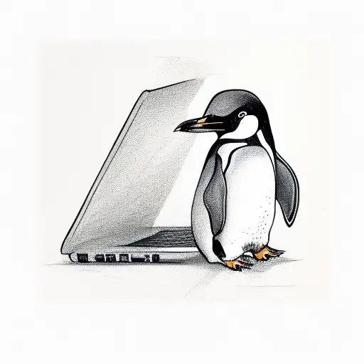 Penguin With Laptop