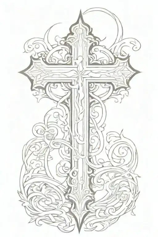 Holy Cross Tattoo Design