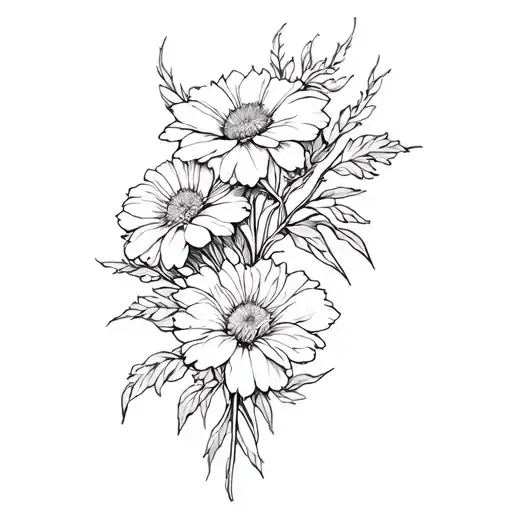 Fineline Flowers With A Blank Band And Kind Of Mystical And Witchy