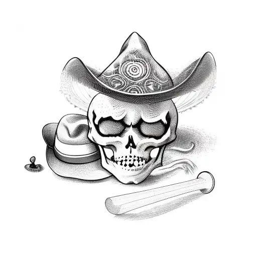 Skeleton With Sombrero And Maraca