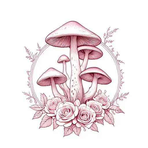 Cancer Zodiac With Mushrooms And Roses