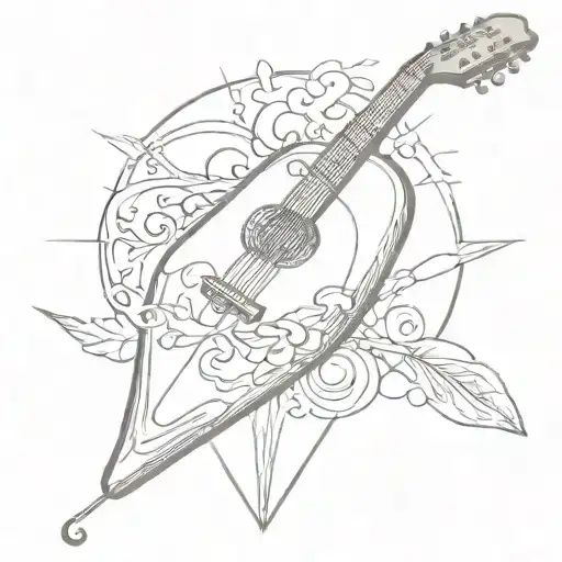 Guitar Pick And Drumstick