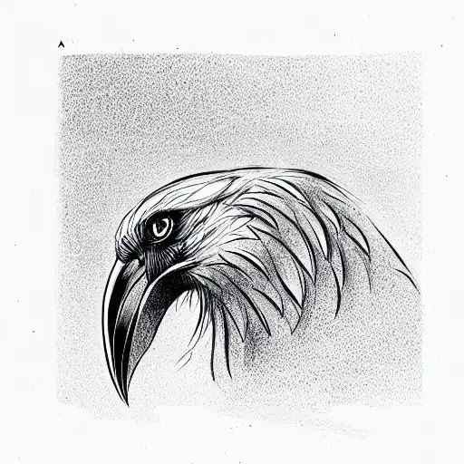 The Head Of A Crow With An Open Beak