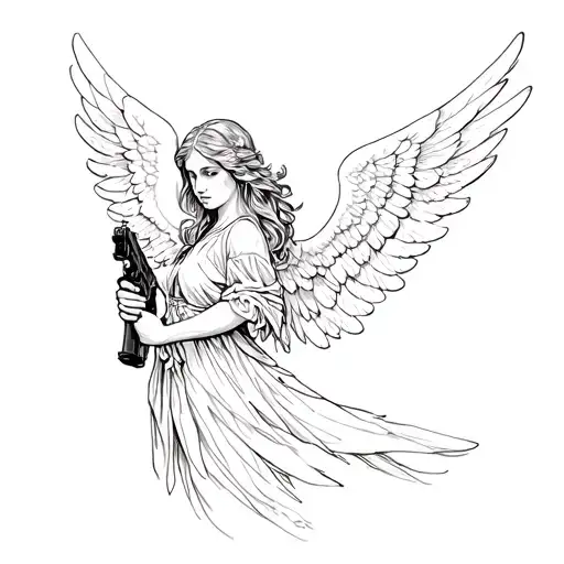Angel With Gun With Gun With